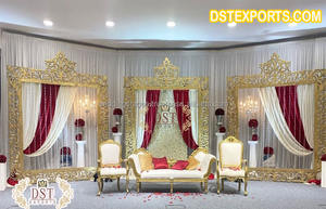 Paneles Decorativos Modernos para la Ceremonia Roka de Bodas Punjabi, Marcos de Puerta Rajasthani, Decoración de Escenario de FRP para Bodas, Eventos en Pensilvania - Product Image 4
