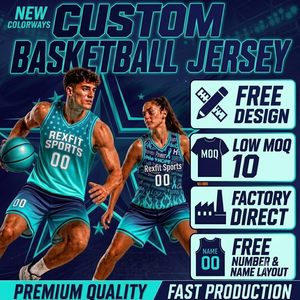 Ensembles de maillots de basket-ball sportifs Rexfit personnalisés pour adultes, vêtements de sport performants, uniforme en mesh, taille plus, respirant - Product Image 3