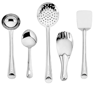 Ensemble de cuillères de cuisine en acier inoxydable de qualité supérieure, les plus vendues, durables pour ustensiles de cuisine, écumoire, spatule, louche, outils de cuisson - Product Image 1