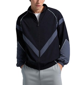 Dernière conception de veste imperméable coupe-vent pour homme avec fermeture éclair - Product Image 6