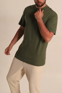 Latest EVERGLOW Men's <b>Plus</b> <b>Size</b> Blank Solid Jersey Polyester/Cotton Short Sleeve Casual T-shirt Quick Dry Breathable - Product Image 5