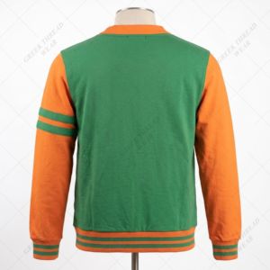 FAMU University <b>Men</b> <b>Cardigan</b> Orange Green Custom Color Logo Winter Fraternity Knitted Covered Button <b>Long</b> Sleeve Fleece <b>cardigan</b> - Product Image 2