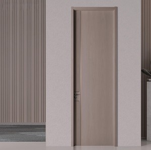 Puertas de Madera para Interiores de PVC y MDF de Lujo, Precio de Mayoreo Directo de Fábrica, para Dormitorios, Oficinas y Casas, Aislantes de Calor y Sonido - Product Image 1