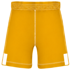 Conjunto de Uniforme de Rugby de Manga Corta Amarillo, Blanco y Negro, Jersey de Rugby con Cuello Redondo y Estampado Gráfico, Pantalones Cortos con Cordón, Ropa Deportiva para Equipo - Product Image 6