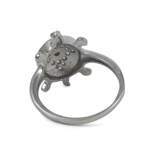 925 Sterling Silver Tortoise <b>Ring</b> Wholesale Bohemian Jewelry In 925 Sterling Silver Trending White <b>CZ</b> & Inlay Cocktail <b>Rings</b> - Product Image 2