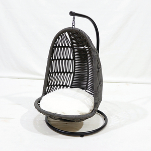 Hand-woven Rattan Pet Egg Chair Hanging Dog Cat <b>Bed</b> with Stand Modern Indoor - Product Image 4