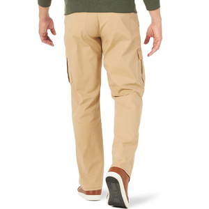 Pantalones Cargo Caqui para Hombre, Corte Recto, Múltiples Bolsillos, Pantalones Casuales de Algodón, Cintura Media, Cierre de Botones, para Primavera - Product Image 6