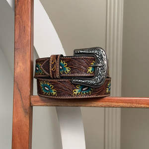 Cinturones de cuero de venta directa de fábrica Cinturones de cuero mecanizados a mano de diseñador para hombres y mujeres Cinturones de cuero de vaca ajustables personalizados - Product Image 5