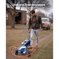 Lanceur automatique de clayes et de pigeons pour tir sportif, portée 55+ yards, avec roues réglables, pédale et poignée de traction au pied