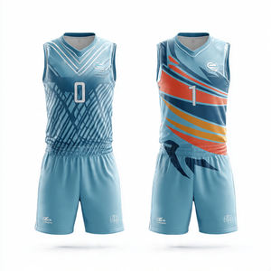 Ensemble de maillot et short de netball 100 % polyester, col en V, sans manches, pour hommes, sublimation, entraînement, uniformes de netball - Product Image 4