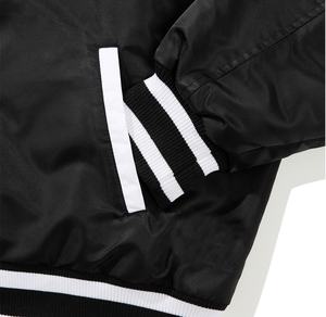 Chaqueta Bomber Varsity de Satén 100% Poliéster para Hombre, Personalizada, con Cremallera, Bordada, Transpirable, de Algodón, para Invierno - Product Image 4