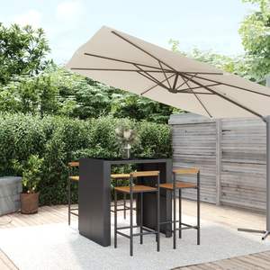 Ensemble de bar de jardin noir - Product Image 1
