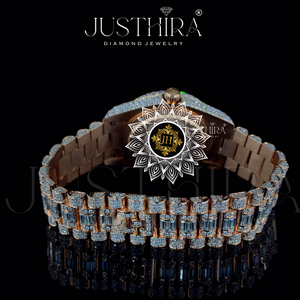 Montre à quartz RLX entièrement sertie de diamants, bracelet en alliage de 20 mm, bijoux hip-hop en moissanite, cadeau pour fiançailles, fête, mariage, anniversaire - Product Image 4
