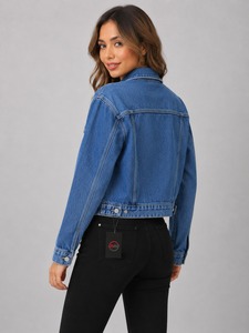 Chaleco Vaquero de Corte Holgado para Mujer, Azul Vintage, Sin Mangas, con Botones al Frente, Chaqueta de Mezclilla con Tela de Algodón Resistente y Diseño Elegante - Product Image 6