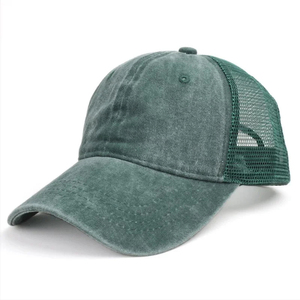 Gorra de Béisbol Unisex de Moda, Color Gris Lavado, 6 Paneles, Parte Trasera de Malla, Ajustable, Color Sólido, Informal, para Primavera/Verano - Product Image 5