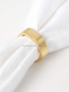 Anneaux de serviette en aluminium tendance, personnalisables avec logo, faits à la main, de luxe, pour mariage, écologiques, style minimaliste américain - Product Image 5