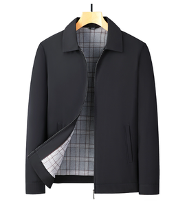 Chaqueta Ligera de Lujo para Hombre, Estilo Universitario, con Capucha, Resistente al Viento, para Primavera, 100% Poliéster, Color Sólido, Cómoda - Product Image 1