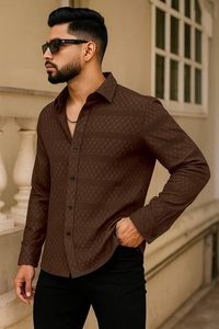 Chemise en lin et coton pour homme, décontractée, unie, manches longues, coupe classique, élégante, pour tous les jours, tenue formelle - Product Image 2