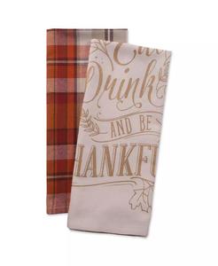 L'assegno assortito autunno essere grato Set di strofinacci stampato | Importazioni di Design - Product Image 2