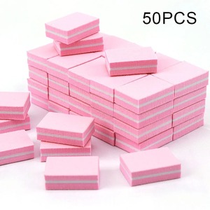 Lima de uñas desechable de esponja de 9 cm, mini lima de uñas de doble cara recta, grano 100, para el cuidado de las uñas, multicolor - Product Image 3