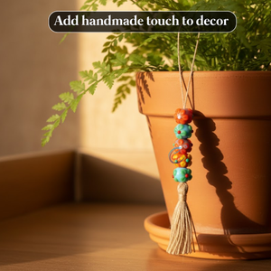 EXCEL EXPORTS Cuentas Sueltas de Vidrio Artístico Multicolor de 16 mm, Hilo de 8 Pulgadas, Forma Rondelle |   Artesanías Hechas a Mano - Product Image 4