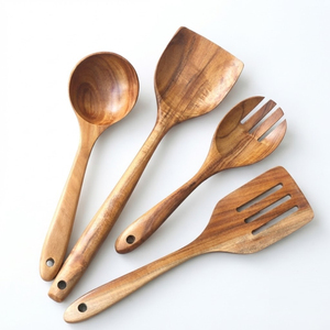 Cucharón de sopa de madera hecho a mano, cucharas de cocina de mango largo, cuchara de madera natural para sopa o ramen, utensilios de cocina ecológicos para servir - Product Image 4