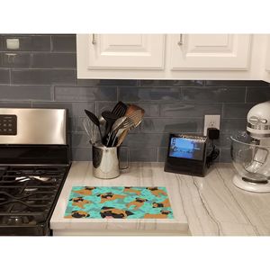 แผ่นตัดและเสิร์ฟทำจากกระจกนิรภัยสำหรับตกแต่งขนาดใหญ่ดีไซน์แบบปั๊กแอปริคอทสำหรับใช้ในครัว - Product Image 2