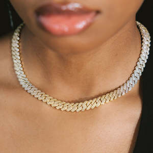 Luxury Iced Out Cuban Link <b>Choker</b> Necklace VVS Moissanite 925 Sterling <b>Silver</b> Gold Plated Hip Hop Jewelry - Product Image 3