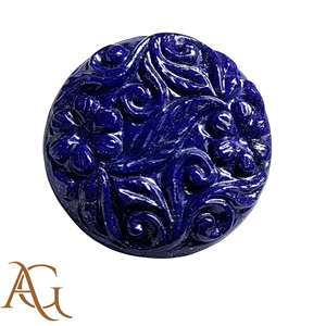 Lapislázuli natural tallado en intaglio, piedra preciosa suelta, precio de fabricante al por mayor para la fabricación de joyas, calibrado. - Product Image 4