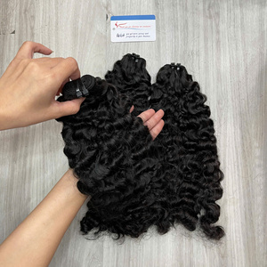 สินค้าขายดี ผมต่อแบบสตีมเบอร์มีสเคอร์ลลี่ เวียดนาม ผมแท้ สีดำธรรมชาติ หนาแน่นทั้งเส้น ปลายผมหนา - Product Image 5