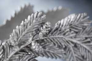 Porte-serviettes en métal motif botanique couronne de branches de pin, design texturé moulé, pour cuisine et salle à manger, vente en gros - Product Image 5