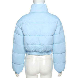 Wholesale High Quality Stand Collar Women Designer <b>Cropped</b> Puff <b>Jacket</b> Nothern Down Coat <b>Puffer</b> <b>Jacket</b> For Women - Product Image 2