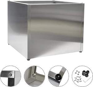 Jardinière carrée en acier inoxydable sur mesure OEM, pot de fleurs en métal, vente en gros, jardinière minimaliste pour balcon, salon et bureau - Product Image 2