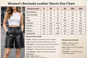 Shorts Bermuda en Cuir de Mouton Imperméables et Respirants, Taille Haute Élastique, Jambes Larges Lavées, Style Streetwear - Product Image 5