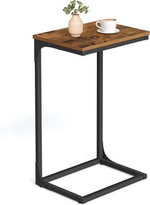 VASAGLE <b>C</b>-<b>Shaped</b> End <b>Table</b>, Side <b>Table</b> for Sofa, Couch <b>Table</b> with Metal Frame, Small TV Tray <b>Table</b> for Living Room, Bedroom, - Product Image 4