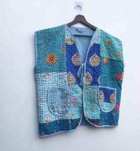 Chaleco Acolchado Estilo Khambadi Personalizado, Chaleco de Algodón Orgánico Khambadi, Chaqueta de Invierno Hecha a Mano - Product Image 3