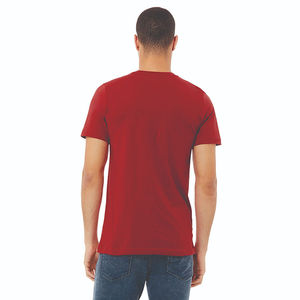 เสื้อยืดคอกว้างแบบยูนิเซ็กซ์ - ผ้าฝ้าย 100% Airlume Combed และ Ring-Spun, 32 Single, 4.2 ออนซ์, สีแดงแคนวาส, แขนสั้น - Product Image 3