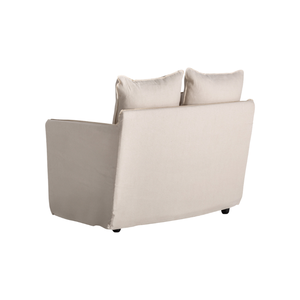 Modern Lounge Chair Solid Teak Deep Seat Oversized Cushion Removable <b>Slipcover</b> Comfortable Indoor Living Room Furniture - Product Image 4