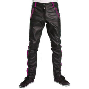 Pantalon Homme en Cuir de Vachette de Qualité Supérieure, Coupe Droite, Taille Moyenne, Décontracté, Respirant, Style Urbain, Fabrication en Usine, Faible MOQ, Vente en Gros - Product Image 5