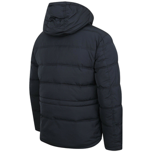 Chaqueta Acolchada con Capucha para Hombre, Color Azul Marino, Cortavientos, de Poliéster, para Invierno, Cierre de Cremallera, Corte Regular, Forro de Piel Sintética - Product Image 2