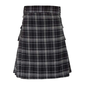 8 Yards Tartan Kilt for Mens 16oz Acrylic Wool Kilt Scottish Apparel with 3 <b>Buckles</b> and Leather <b>Straps</b> Knife Pleated - Product Image 2