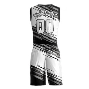 Ensembles d'uniformes de basketball pour hommes, sur mesure, confortables, imprimés, grandes tailles, vêtements de sport d'été, 100% polyester - Product Image 4