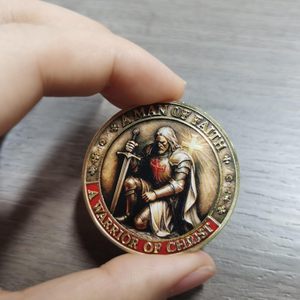 Moneda Conmemorativa de un Guerrero de Cristo, Monedas de Desafío Cristianas de Jesús, Token de Oración de Caballeros de Doble Cara, Regalos para Hombres Coleccionistas - Product Image 5