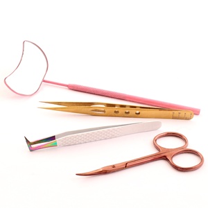 Durable Unique Design Eyelash Tweezer Smooth <b>Grip</b> for Precision <b>Control</b> Includes Mirror Scissor Lash Lifting Stainless Steel - Product Image 4