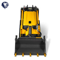 Mini-chargeuse compacte sur pneus Caterpillar, moteur diesel, capacité de charge nominale de 2 tonnes, poids de la machine de 1300 kg, cabine, roues, usage extérieur
