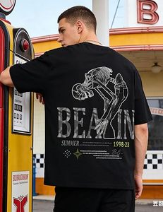 Camiseta de Verano de Manga Corta con Estampado, Estilo Casual, Urbana, 100% Algodón, Ecológica y Transpirable - Product Image 4