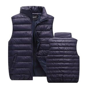 Chaleco Acolchado Reversible de Invierno para Hombre, Chaqueta sin Mangas con Cierre, Relleno de Poliéster, Cortavientos, Color Sólido, Ropa Exterior Informal - Product Image 6