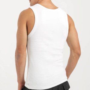 <b>Men's</b> <b>White</b> Sleeveless Tank Top O-Neck Casual Cotton/Bamboo Fiber Quick Dry <b>Vest</b> - Product Image 4