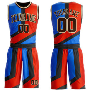 Conjunto de camiseta de baloncesto personalizada para hombre, sin mangas, con estampado de rayas por sublimación, transpirable, con cuello redondo, kit de ropa deportiva para adultos - Product Image 4
