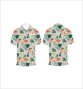 เสื้อโปโลพิมพ์ลายดอกไม้เขตร้อนแบบกำหนดเอง แขนสั้น สวมใส่สบาย เหมาะสำหรับกอล์ฟ เทนนิส ชุดทีมฤดูร้อน - Product Image 6